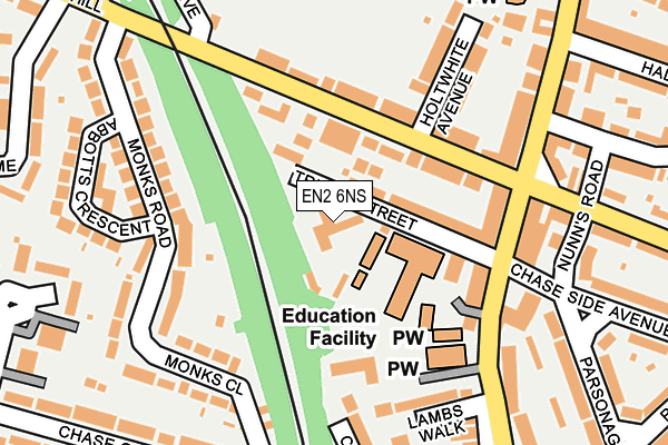 EN2 6NS map - OS OpenMap – Local (Ordnance Survey)