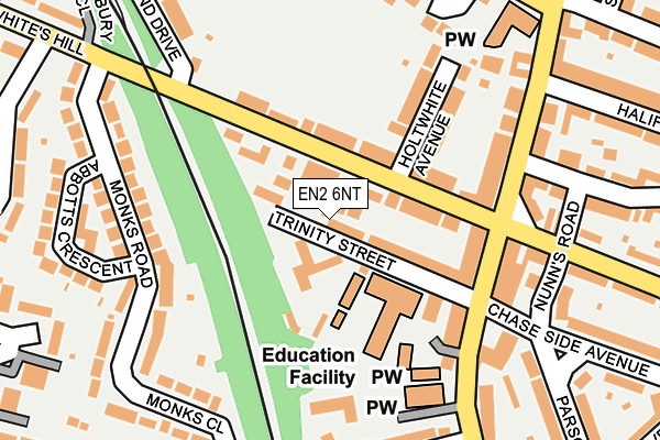 EN2 6NT map - OS OpenMap – Local (Ordnance Survey)