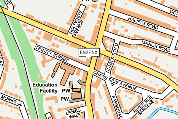 EN2 6NX map - OS OpenMap – Local (Ordnance Survey)