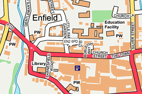 EN2 6PD map - OS OpenMap – Local (Ordnance Survey)