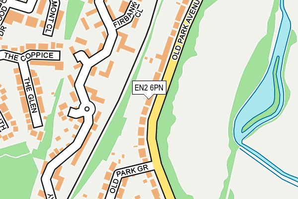 EN2 6PN map - OS OpenMap – Local (Ordnance Survey)