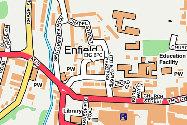 EN2 6PQ map - OS OpenMap – Local (Ordnance Survey)