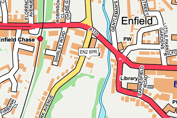 EN2 6PR map - OS OpenMap – Local (Ordnance Survey)