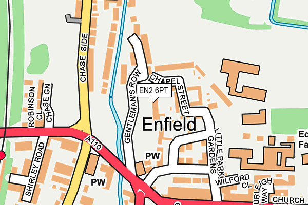 EN2 6PT map - OS OpenMap – Local (Ordnance Survey)