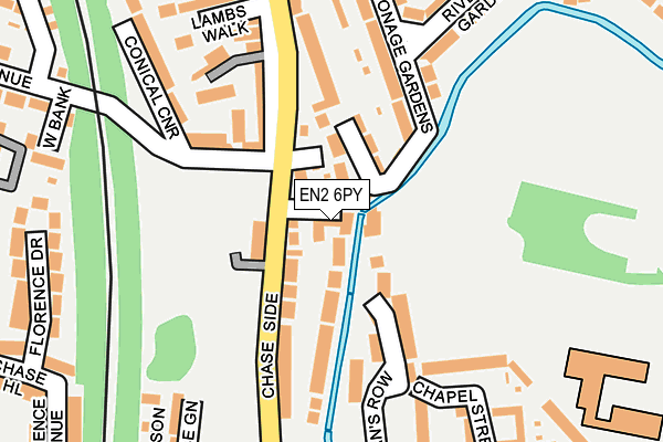 EN2 6PY map - OS OpenMap – Local (Ordnance Survey)