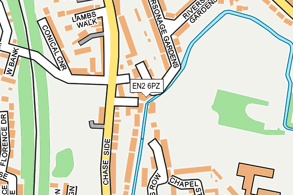 EN2 6PZ map - OS OpenMap – Local (Ordnance Survey)