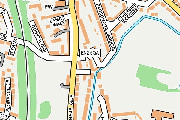 EN2 6QA map - OS OpenMap – Local (Ordnance Survey)