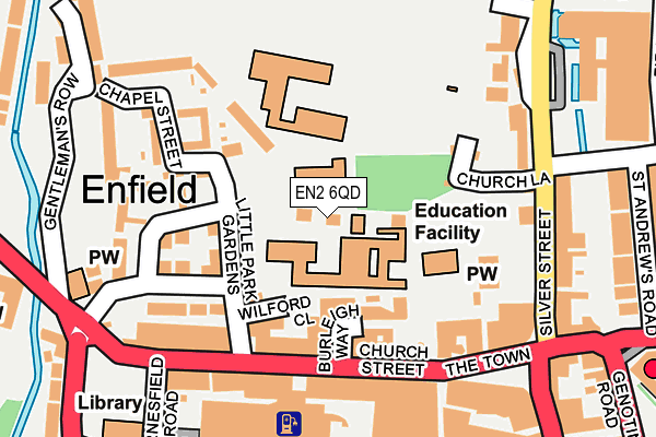 EN2 6QD map - OS OpenMap – Local (Ordnance Survey)