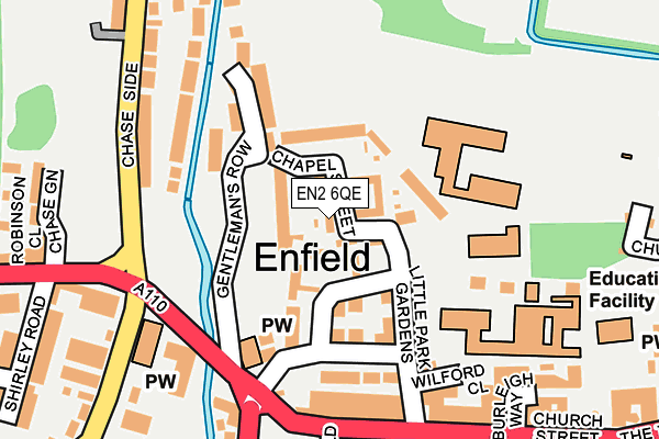 EN2 6QE map - OS OpenMap – Local (Ordnance Survey)