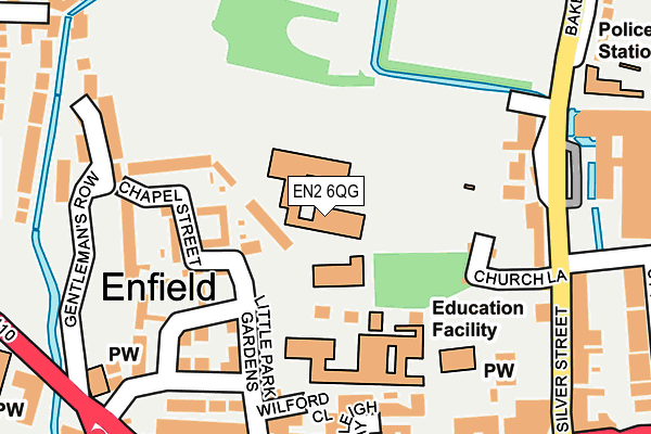 EN2 6QG map - OS OpenMap – Local (Ordnance Survey)