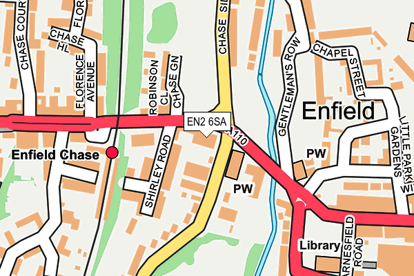 EN2 6SA map - OS OpenMap – Local (Ordnance Survey)