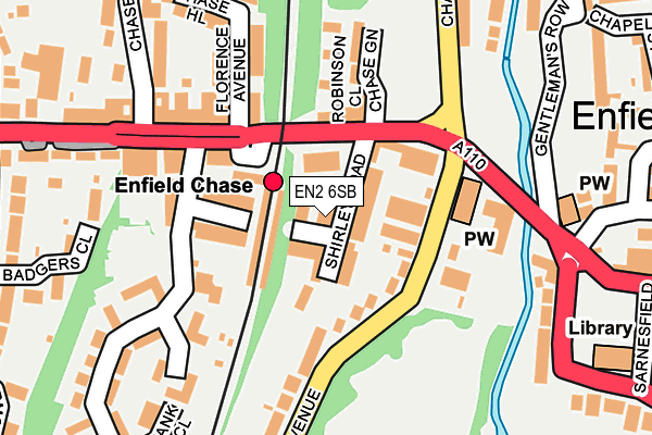 EN2 6SB map - OS OpenMap – Local (Ordnance Survey)