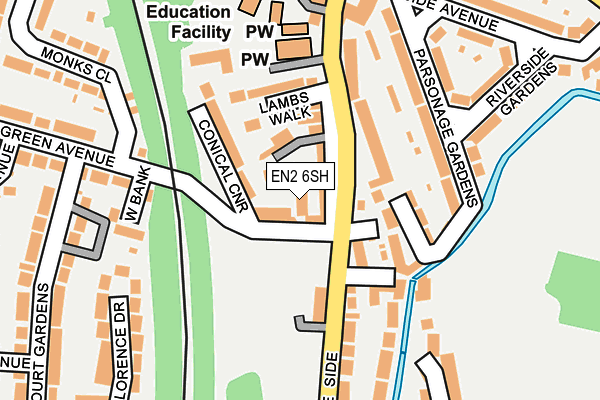EN2 6SH map - OS OpenMap – Local (Ordnance Survey)