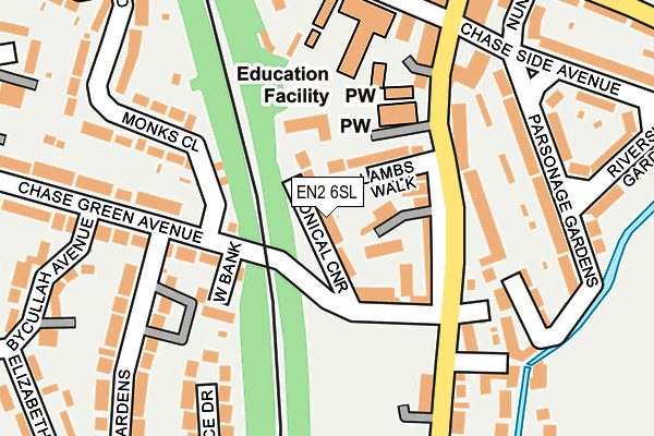 EN2 6SL map - OS OpenMap – Local (Ordnance Survey)