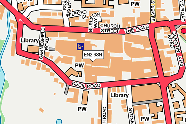EN2 6SN map - OS OpenMap – Local (Ordnance Survey)