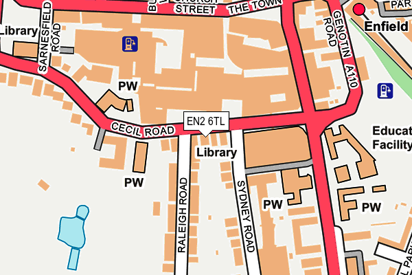 EN2 6TL map - OS OpenMap – Local (Ordnance Survey)