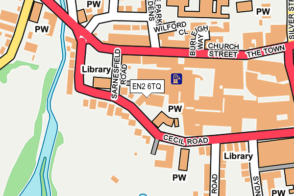 EN2 6TQ map - OS OpenMap – Local (Ordnance Survey)