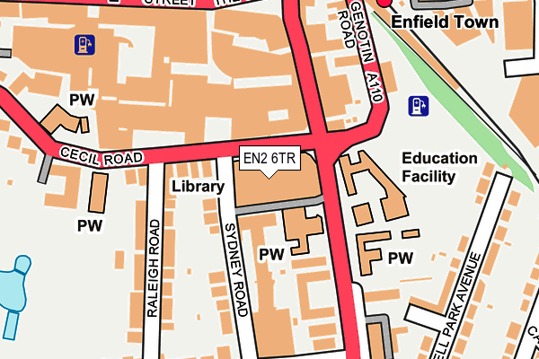 EN2 6TR map - OS OpenMap – Local (Ordnance Survey)