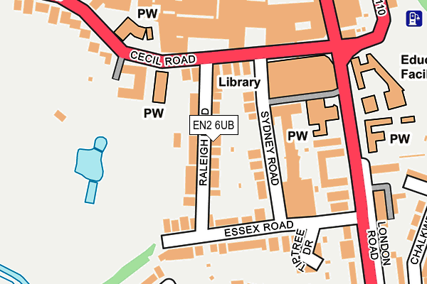 EN2 6UB map - OS OpenMap – Local (Ordnance Survey)
