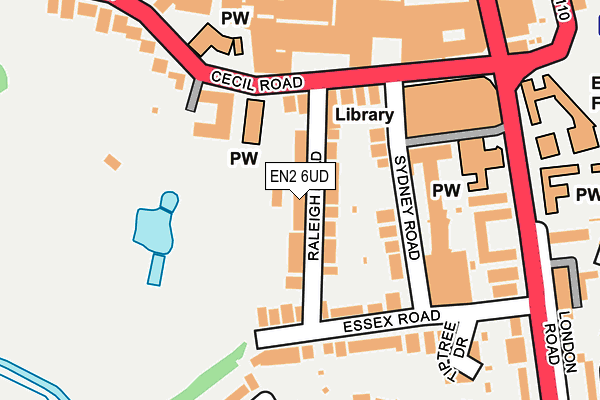EN2 6UD map - OS OpenMap – Local (Ordnance Survey)