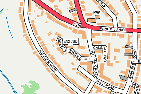 EN2 7BD map - OS OpenMap – Local (Ordnance Survey)