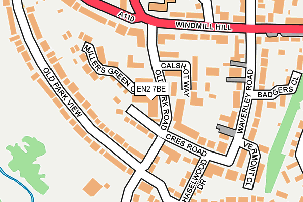 EN2 7BE map - OS OpenMap – Local (Ordnance Survey)