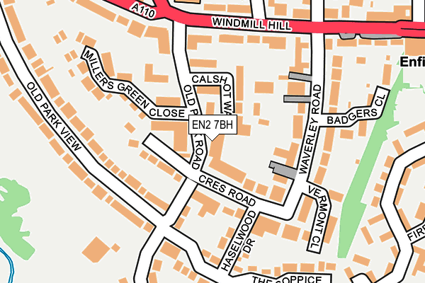 EN2 7BH map - OS OpenMap – Local (Ordnance Survey)