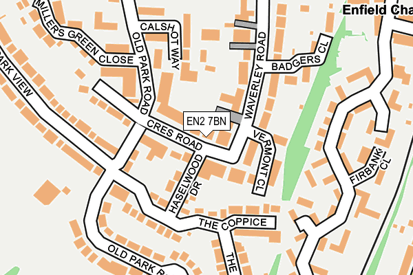 EN2 7BN map - OS OpenMap – Local (Ordnance Survey)