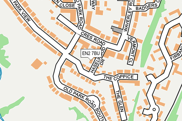 EN2 7BU map - OS OpenMap – Local (Ordnance Survey)