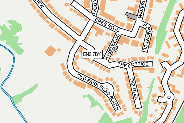 EN2 7BY map - OS OpenMap – Local (Ordnance Survey)
