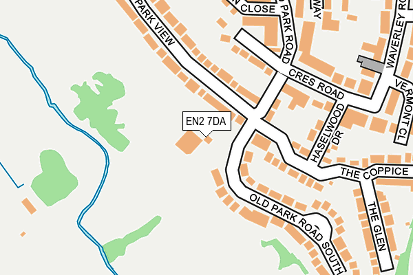 EN2 7DA map - OS OpenMap – Local (Ordnance Survey)