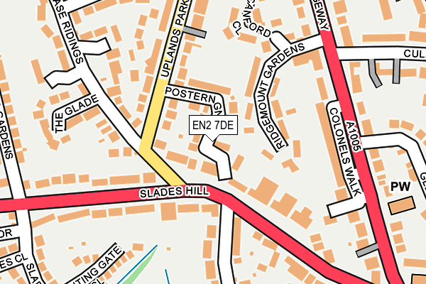 EN2 7DE map - OS OpenMap – Local (Ordnance Survey)