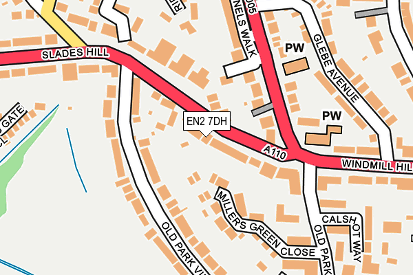 EN2 7DH map - OS OpenMap – Local (Ordnance Survey)