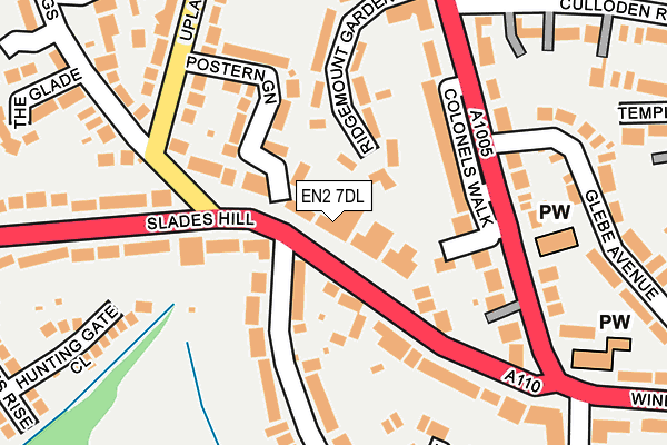 EN2 7DL map - OS OpenMap – Local (Ordnance Survey)