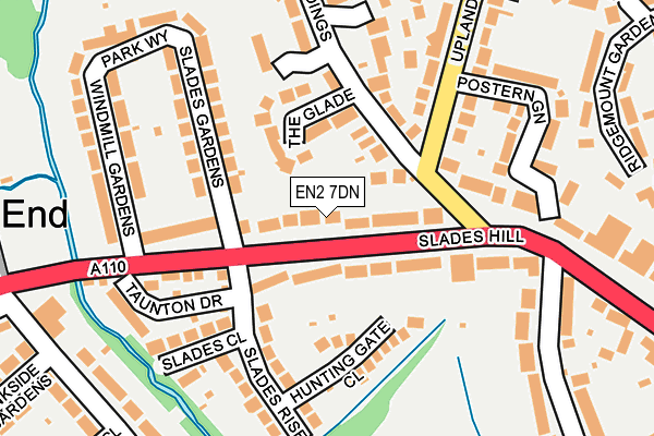 EN2 7DN map - OS OpenMap – Local (Ordnance Survey)