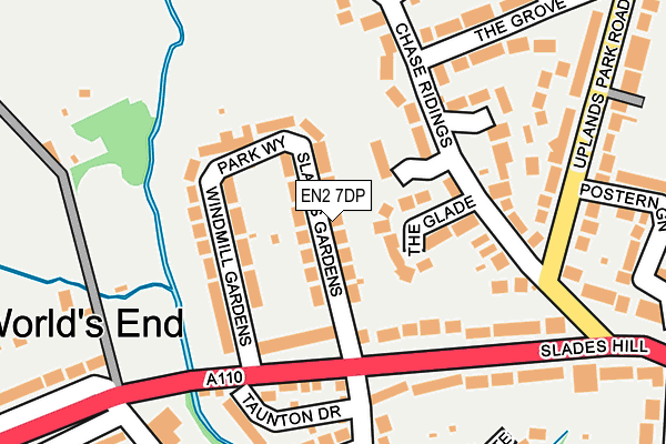 EN2 7DP map - OS OpenMap – Local (Ordnance Survey)