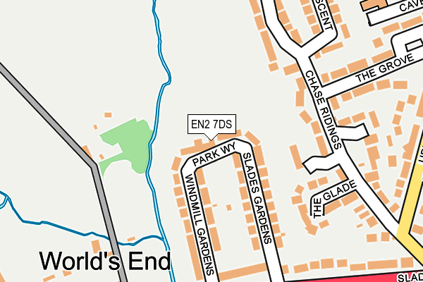 EN2 7DS map - OS OpenMap – Local (Ordnance Survey)