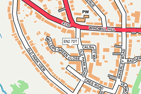 EN2 7DT map - OS OpenMap – Local (Ordnance Survey)