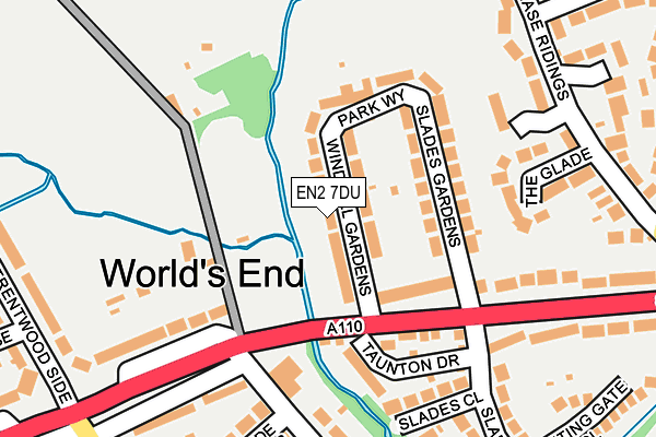 EN2 7DU map - OS OpenMap – Local (Ordnance Survey)