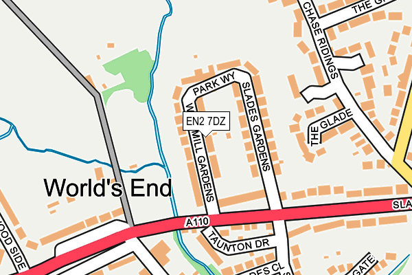 EN2 7DZ map - OS OpenMap – Local (Ordnance Survey)