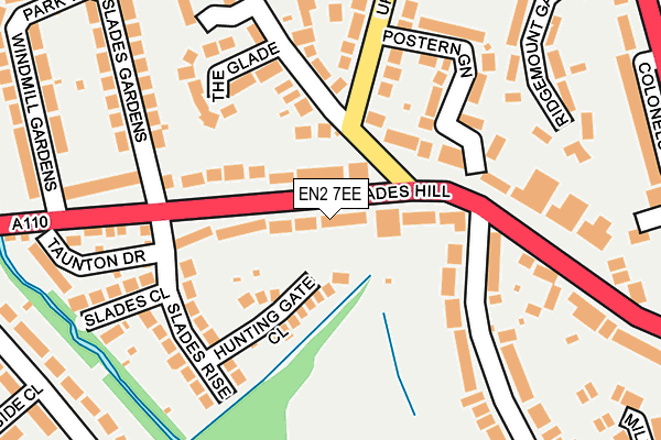 EN2 7EE map - OS OpenMap – Local (Ordnance Survey)