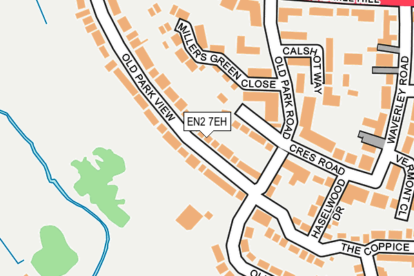 EN2 7EH map - OS OpenMap – Local (Ordnance Survey)
