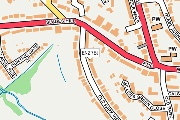 EN2 7EJ map - OS OpenMap – Local (Ordnance Survey)
