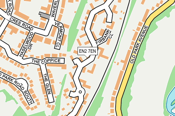 EN2 7EN map - OS OpenMap – Local (Ordnance Survey)
