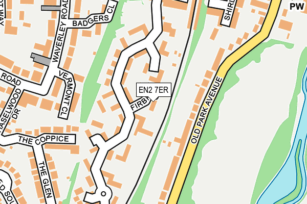 EN2 7ER map - OS OpenMap – Local (Ordnance Survey)