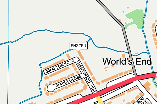 EN2 7EU map - OS OpenMap – Local (Ordnance Survey)