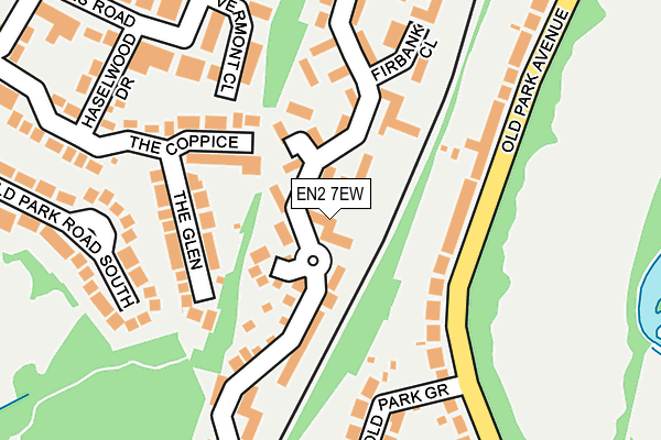 EN2 7EW map - OS OpenMap – Local (Ordnance Survey)