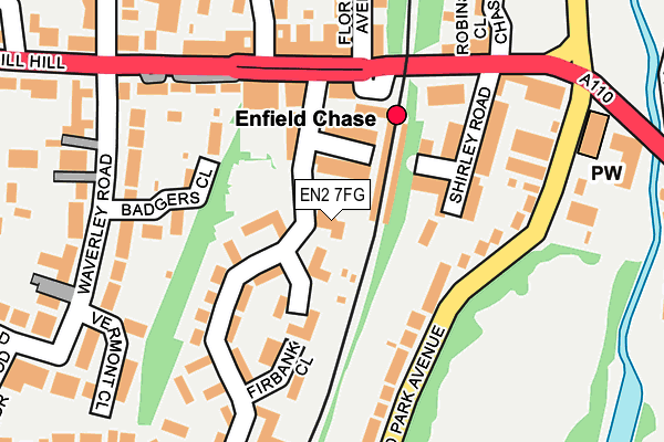 EN2 7FG map - OS OpenMap – Local (Ordnance Survey)