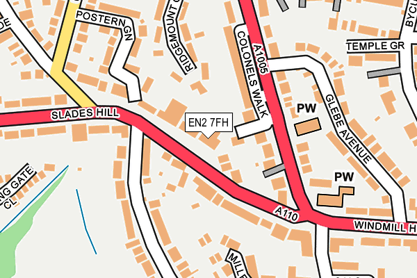 EN2 7FH map - OS OpenMap – Local (Ordnance Survey)