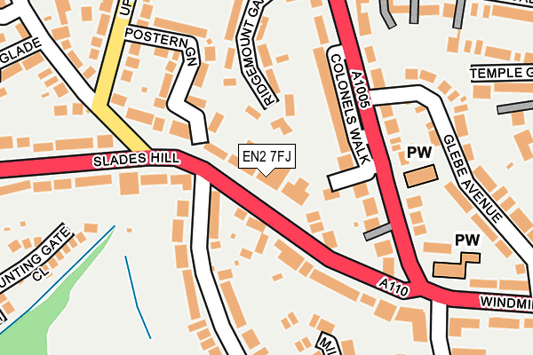 EN2 7FJ map - OS OpenMap – Local (Ordnance Survey)